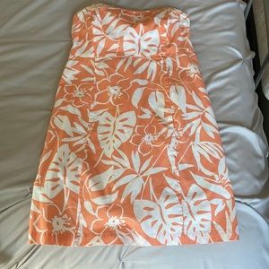 Tropical strapless dress EUC worn once on vacation